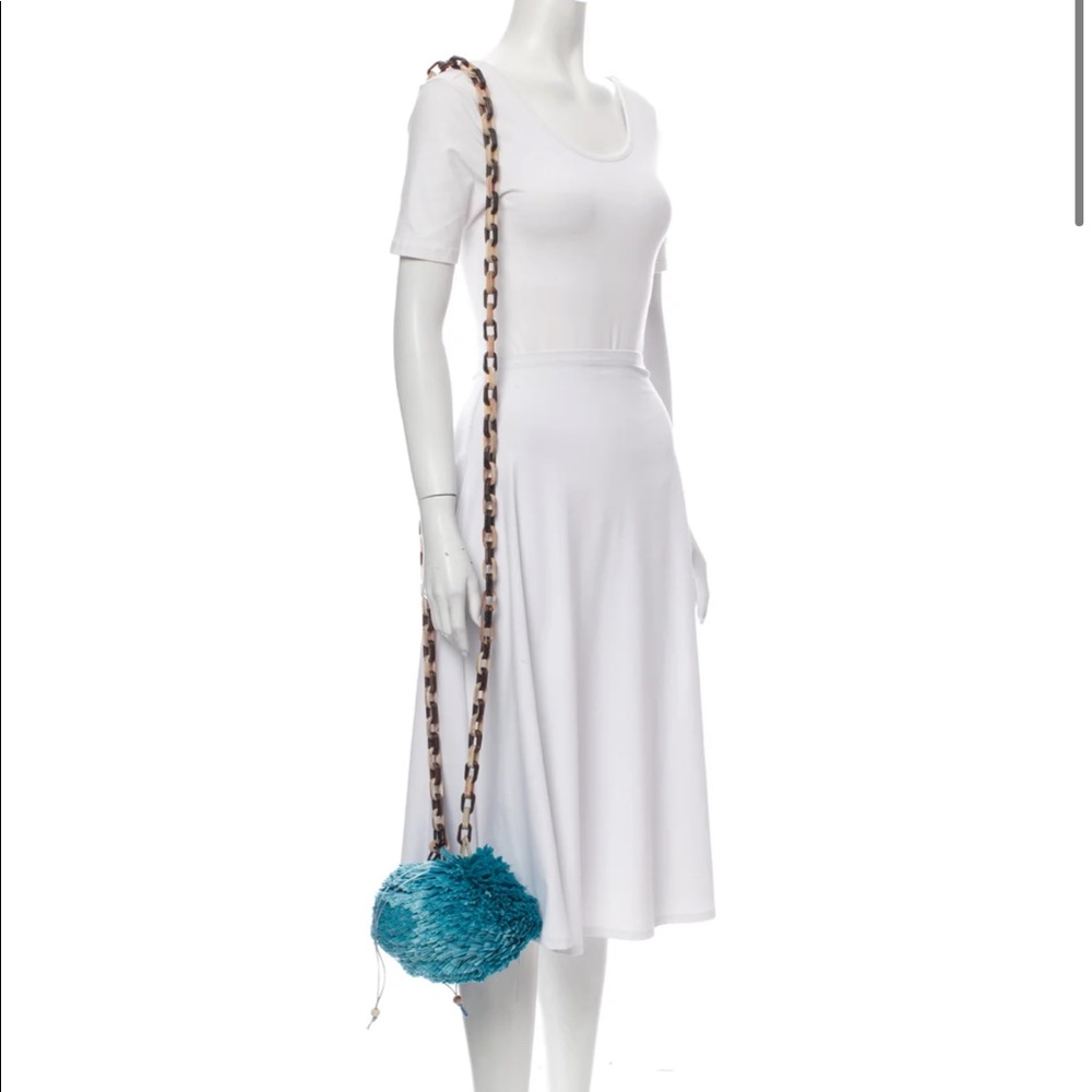Carolina Santo Domingo Raffia Drawstring bag